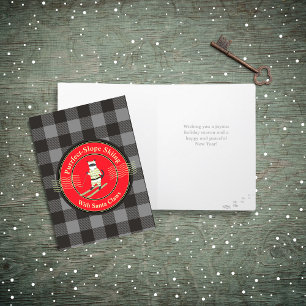 Purrfect-Slope Skifahren mit Santa Claws  Feiertagskarte