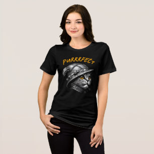 Purrfect Steampunk Cat T-Shirt Tri-Blend Shirt