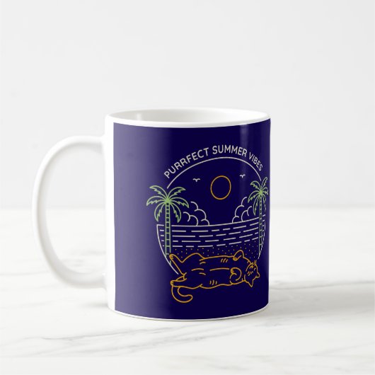 Purrfect Summer Vibes Kaffeetasse (Links)