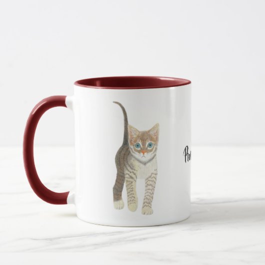 Purrfect Tabby Kitten Mug Tasse (Links)