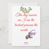 Purrfect Valentine Wishes Feiertagskarte (Rückseite)