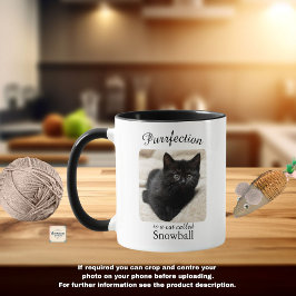Purrfection  ist ein personalisierter Katzen-Mug Tasse