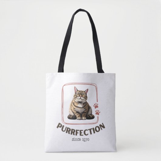 Purrfection seit 1970 tasche (Vorderseite)