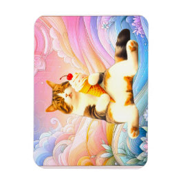 Purrfectly Asleep – Cat Holding Ice Cream Cone Magnet