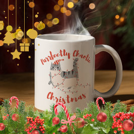 Purrfectly Chaotic Christmas Funny Holiday Cat Kaffeetasse