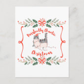 Purrfectly Chaotic Christmas Funny Holiday Cat  Postkarte (Vorderseite)