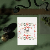 Purrfectly Chaotic Christmas Funny Holiday Cat  Postkarte