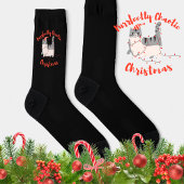 Purrfectly Chaotic Christmas Funny Holiday Cat  Socken