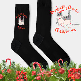 Purrfectly Chaotic Christmas Funny Holiday Cat Socken