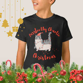 Purrfectly Chaotic Christmas Funny Holiday Cat T-Shirt