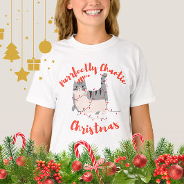 Purrfectly Chaotic Christmas Funny Holiday Cat T-Shirt