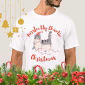 Purrfectly Chaotic Christmas Funny Holiday Cat  T-Shirt