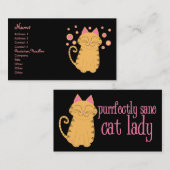 Purrfectly gesunde Katzen-Dame Visitenkarte (Vorne/Hinten)