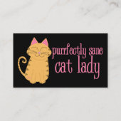 Purrfectly gesunde Katzen-Dame Visitenkarte (Rückseite)