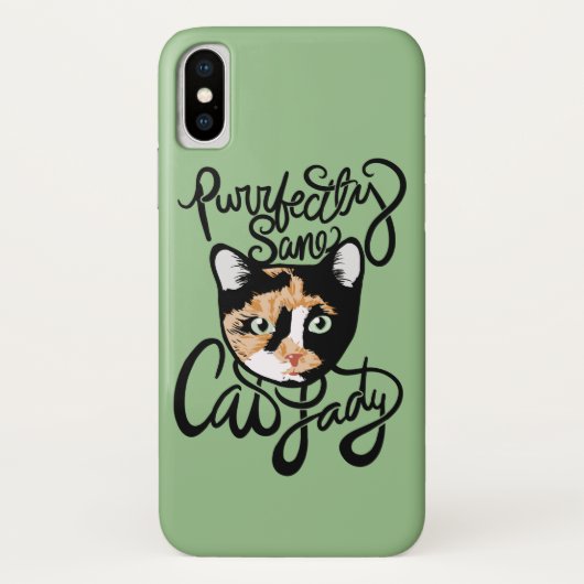 Purrfectly Sane Cat Lady Case-Mate iPhone Hülle (Rückseite)