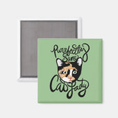 Purrfectly Sane Cat Lady Magnet (Vorderseite/Rückseite)