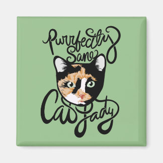 Purrfectly Sane Cat Lady Magnet