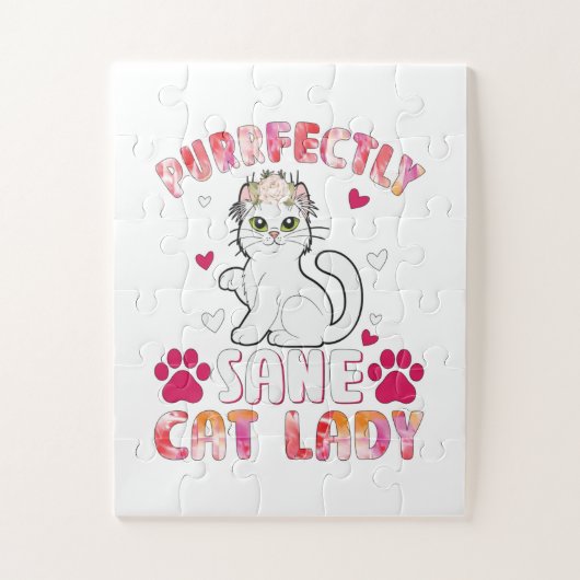 Purrfectly Sane Cat Lady Puzzle (Vertikal)
