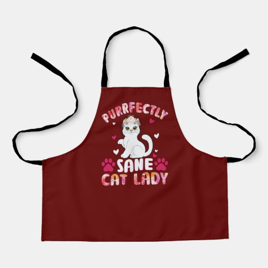 Purrfectly Sane Cat Lady Schürze (Vorderseite)