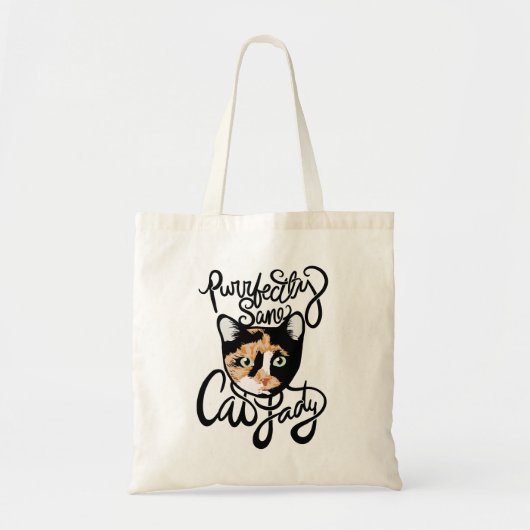 Purrfectly Sane Cat Lady Tragetasche (Vorne)