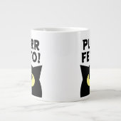 Purrfecto! Funny Big Black Cat Kaffee Tasse (Vorderseite)