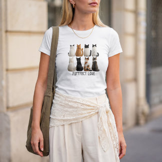 Purrfekte Katzensammlung Rückansicht T-Shirt