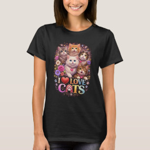 Purrfekte kleine Herzen T-Shirt