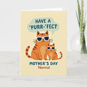 Purrfekte Nonna Muttertagskarte Karte
