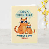 Purrfekte Nonna Muttertagskarte Karte (Gelbe Blume)