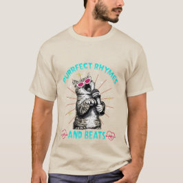 Purrfekte Reime & Beats - Lustige Rappkatze DJ 🎤 T-Shirt