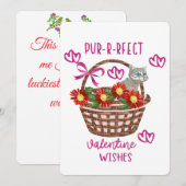 Purrfekte Valentinstagswünsche Feiertagskarte (Vorne/Hinten)