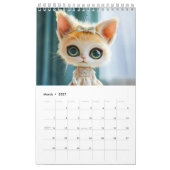 Purrfekter Charme – Kätzchen-Mädchen in Kleidern Kalender (Mär 2027)