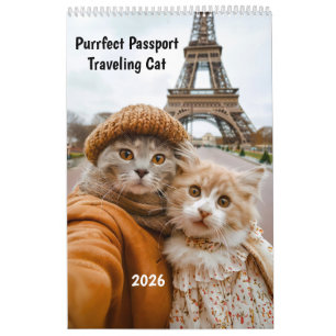 Purrfekter Reisepass – 2026 Reisekalender für Katz Kalender