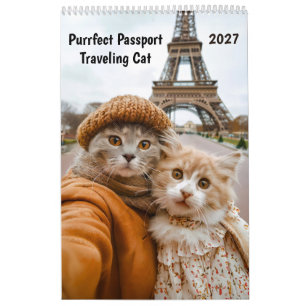 Purrfekter Reisepass – 2026 Reisekalender für Katz Kalender