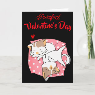 Purrfekter Valentinstag Süße Katzen Karte
