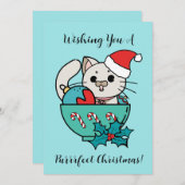 Purrffect Christmas Feiertagskarte (Vorne/Hinten)