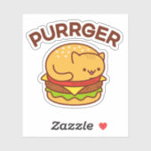 PURRGER Cat Sticker - Cat Burger (Blatt)