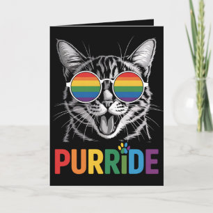 Purride Cat Gay Lesbian Rainbow LGBTQ Alleinstolz Karte