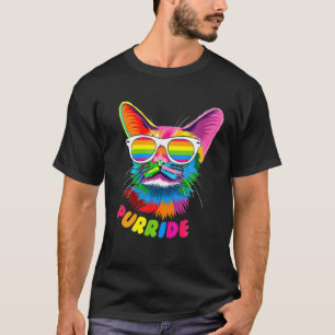 Purride Cat Pride Ally Cat Kitty Mama Gay Daddy Le T-Shirt