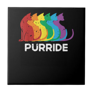 Purride Cat Pride Ally LGBT Community Rainbow Prid Fliese