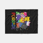 Purride Cat Pride Ally Lgbt Rainbow Animal Liebhab Fleecedecke (Vorderseite (Horizontal))
