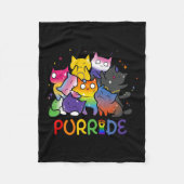 Purride Cat Pride Ally Lgbt Rainbow Animal Liebhab Fleecedecke (Vorderseite)