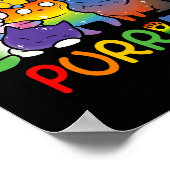 Purride Cat Pride Ally Lgbt Rainbow Animal Liebhab Poster (Ecke)