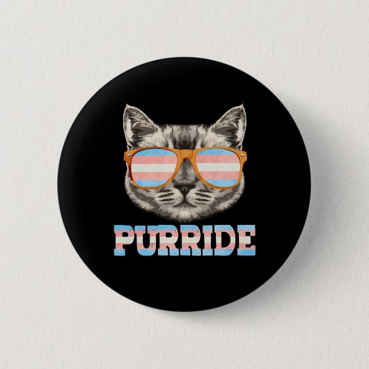 Purride Cat Pride LGBT Transgender Flag Trans Begl Button (Vorderseite)