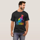 Purride Cat  Pride Month Gay Rights Rainbow Cat T-Shirt (Vorne ganz)