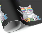 Purride Cat Sonnenbrille Gay Pride Rainbow LGBTQ Geschenkpapier (Rolleneckpunkt)