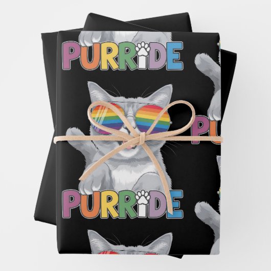 Purride Cat Sonnenbrille Gay Pride Rainbow LGBTQ Geschenkpapier Set (Beispiel)