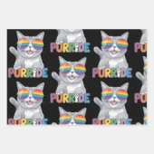 Purride Cat Sonnenbrille Gay Pride Rainbow LGBTQ Geschenkpapier Set (Vorderseite)