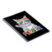Purride Cat Sonnenbrille Gay Pride Rainbow LGBTQ Notizblock (Rechte Seite)