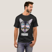 Purride Cat Trans Pride T-Shirt (Vorne ganz)